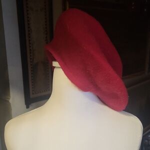 Parkhurst Vibrant Red Wool Beret